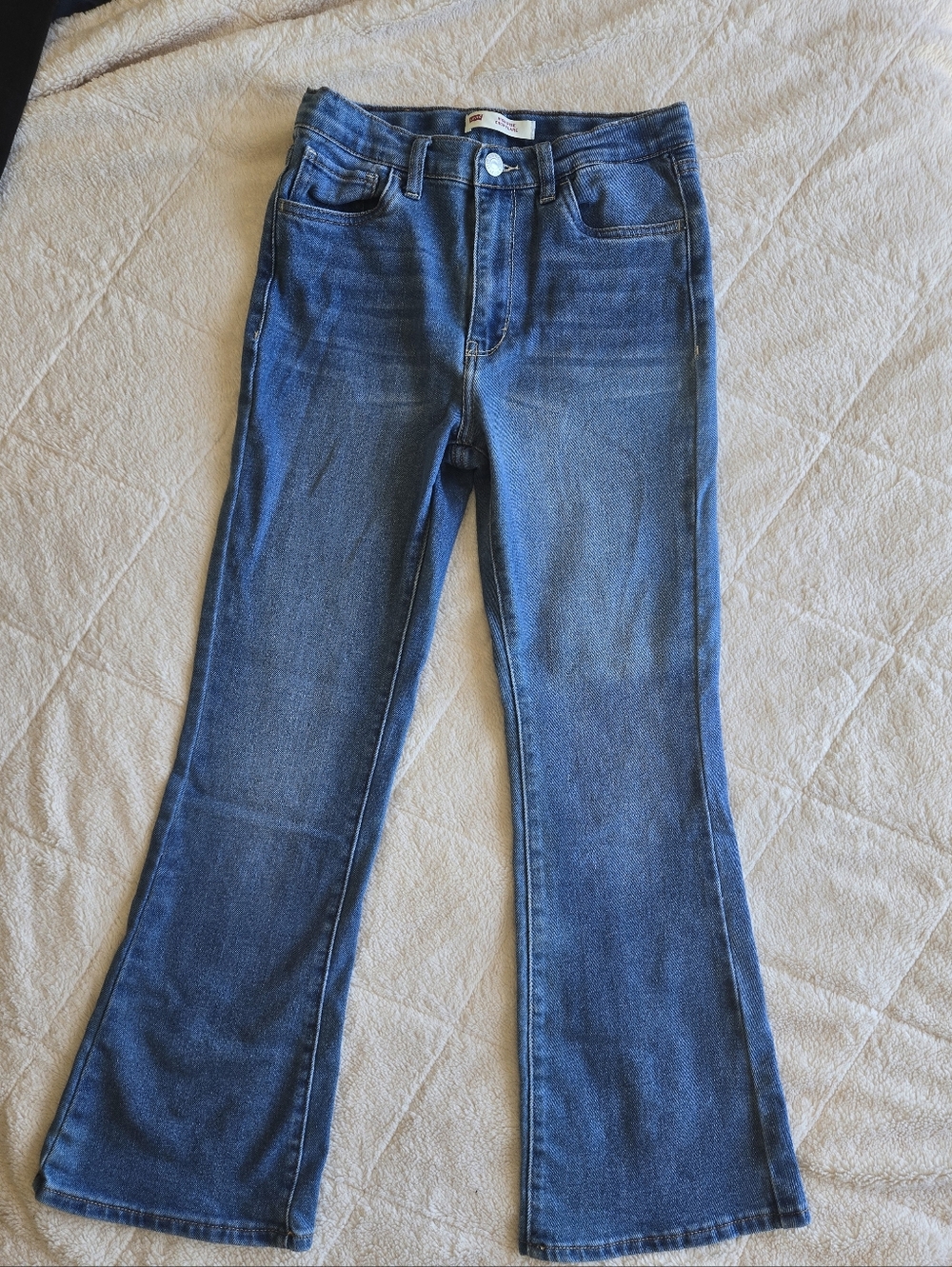 A&F Bundle Girl Kids Flare Jeans - Black and Dark Blue Color Size 13/14 Kids - Picture 4 of 11